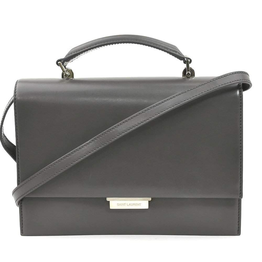 Saint Laurent shoulder bag leather gray